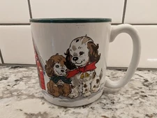 Creative Concepts Christmas Dog House Puppy 1992 Mug Cup Coffee Tea Chocolate