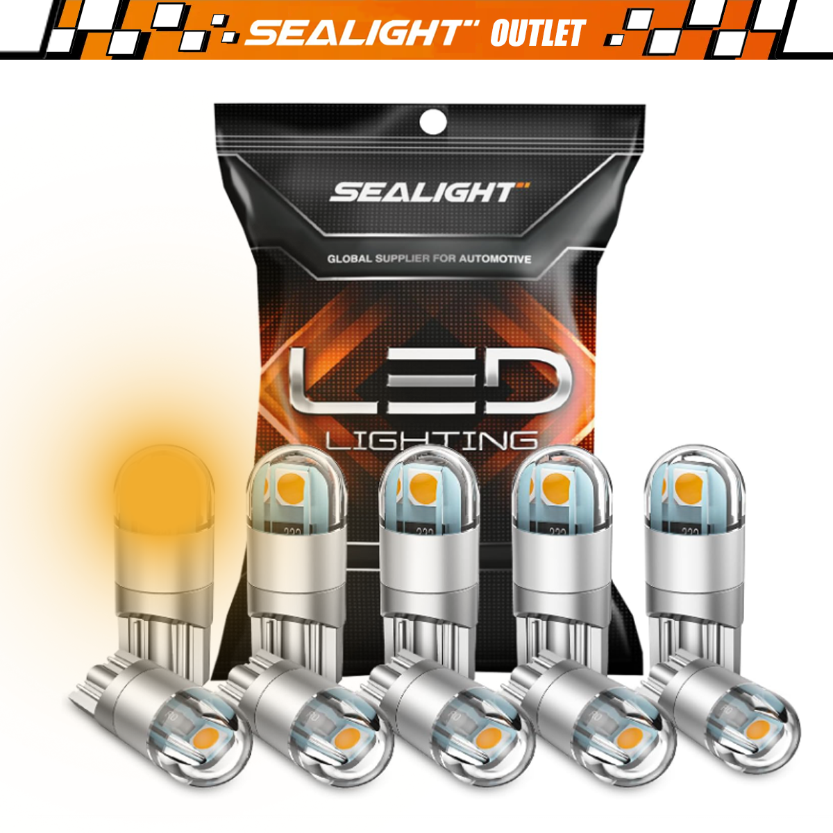 10 Lampadine LED W5W T10 Gialle - Per Auto E Veicoli - SMD 3030 - 50.000 Ore Durata - Foto 12