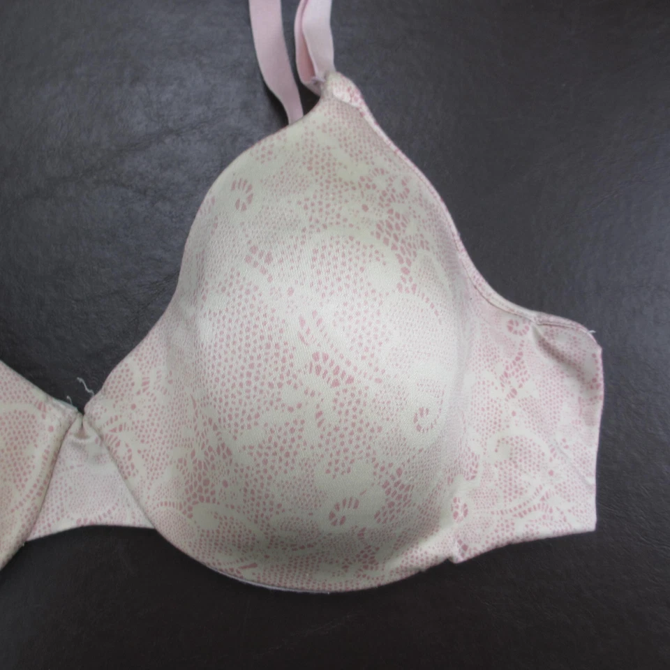 Sujetador Barely There 36C Rosa Floral Acolchado Con Aros Cierre Ajustable Espalda Foto 4 de 4