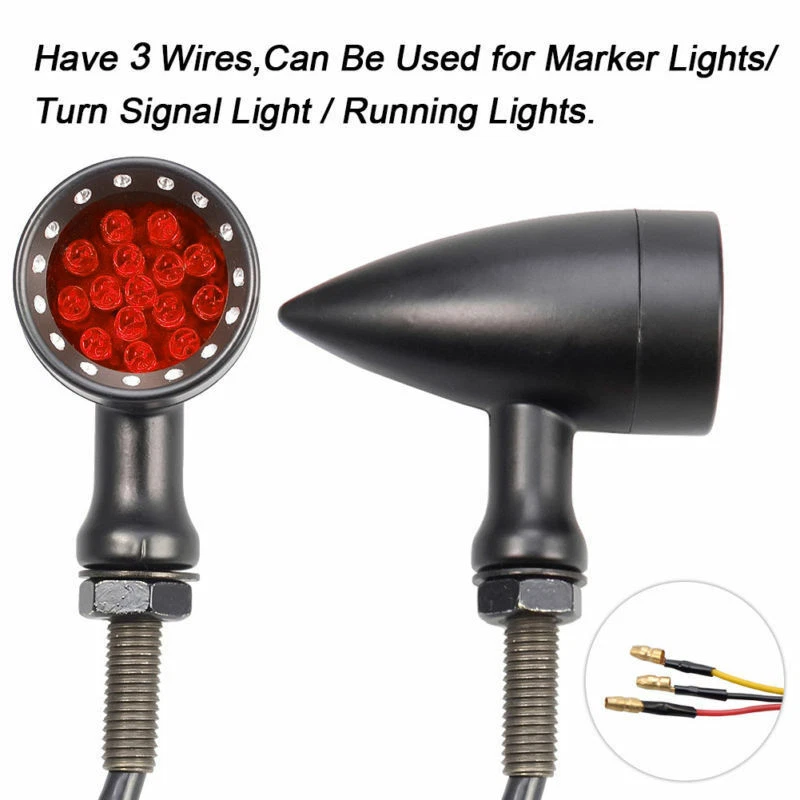 Luces traseras de freno LED de señalización de giro para motocicleta para Harley Sportster XL 1200 883 Foto 2 de 4