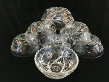 Anchor Hocking PRESCUT CLEAR 5" Scalloped Bowls Set of 7