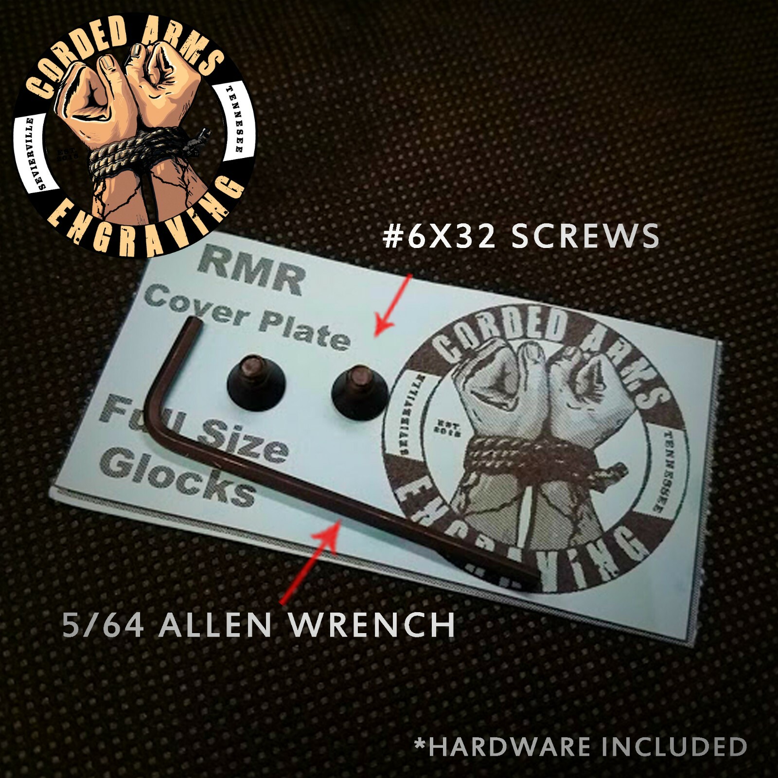 Biohazard Skull - Laser Engraved RMR Cover Plate for Glock 19 17 23