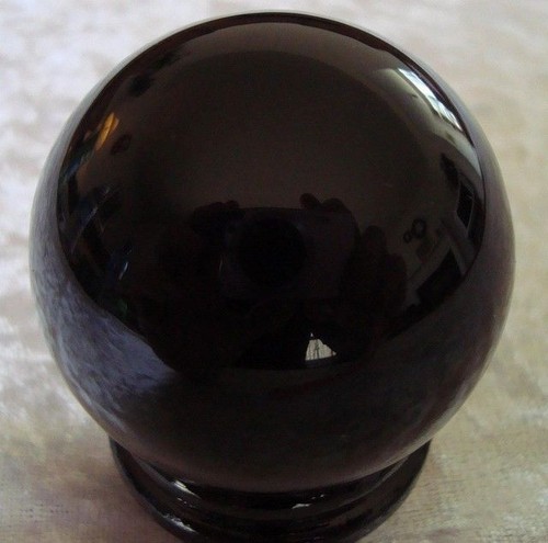 40-200mm+ stand Natural Black Obsidian Sphere Large Crystal Ball Healing Stone - Picture 4 of 8