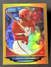 2013 Bowman Chrome GOLD REFRACTOR Justin Williams 40/50