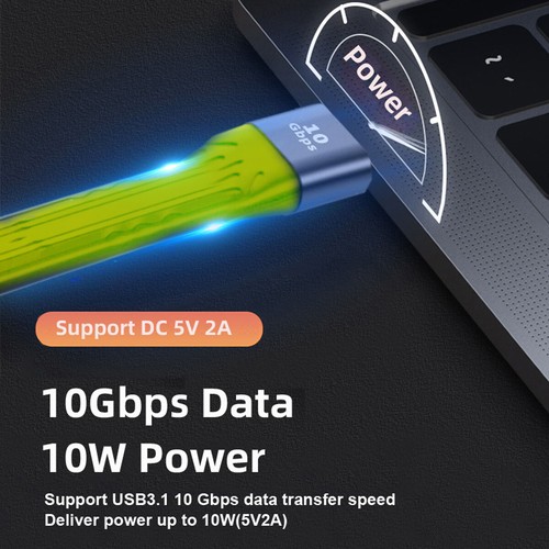 CABLECY 10Gbps USB3.1 Type C Male to USB3.0 Type A Male Flat Slim FPC Data Cable - Picture 7 of 7