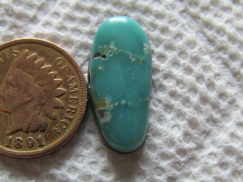 Campitos Turquoise Cabochon 7.2 carat Iron Pyrite Blue cab