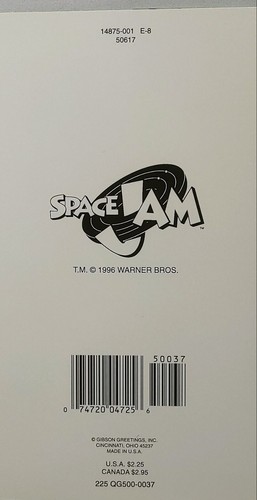 1996 Michael Jordan Tweety Nerdlucks Space Jam Grußkarte Gibson Grüße - Bild 3 von 5