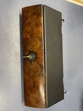 1979 - 1991 Jaguar XJS Glovebox Door Wood Grain Mirror Lock With Key Genuine OEM