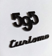 Black Rear Trunk Boot Metal Badge Emblem For Abarth 595 Turismo Fiat Car