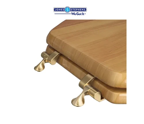 Jones Stephens C2B1E17BR Elongated PVD Brass Single Post Hinge - Light Oak - Picture 6 of 6