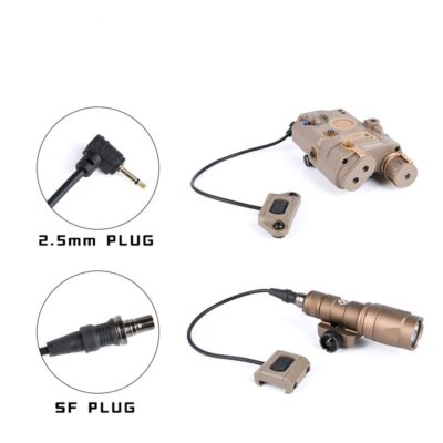 WADSN Doppio Pressostato Tattico Potenziato Doppio Pulsante Remoto Torce DBAL A2 PEQ 15 PEQ16 M600 M300 Versione 2.5 22 Da 14,26 € | DHgate