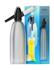 Nuvantee Soda Siphon - Ultimate sparkling Soda Maker - Aluminum - 1 Liter - W...