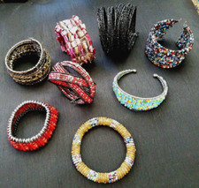 Jewelry Lot of 8 - Handmade Bracelets - Beaded Multicolor