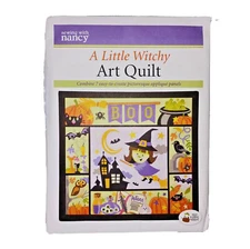 Sewing with Nancy A LITTLE WITCHY Halloween Art Quilt 7 Applique Panels New