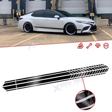 For BMW 3 5 7 Series Black Auto Side Skirt Door Graphics Stripe Decal Sticker