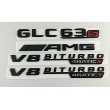 F&uuml;r Mercedes Benz GLC63s AMG V8 BITURBO 4MATIC+ Embleme Aufkleber Badge NEW