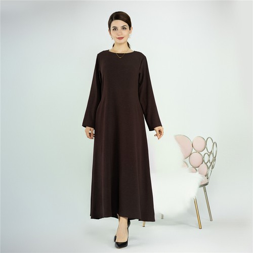 Ramadan Robe Abaya Women Long Dress Plain Kaftan Muslim Gown Dress Caftan Eid - Picture 53 of 54
