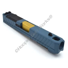 HGW Complete Upper for Glock 43 Pro Comp JJ Blue Slide TiN Flush Barrel Sight