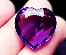 Natural Amethyst Heart Shape 17.90 Ct Certified Loose Gemstone With Free Gift