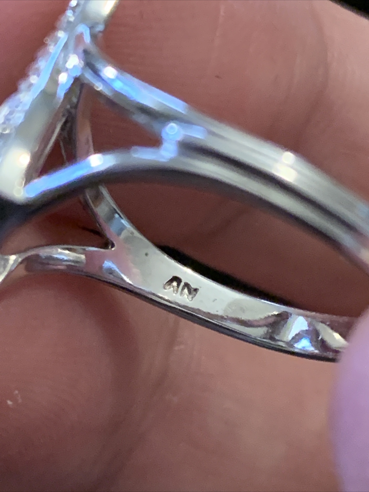 Marked 925 Sterling Silver Ring Initial Letter E … - image 12