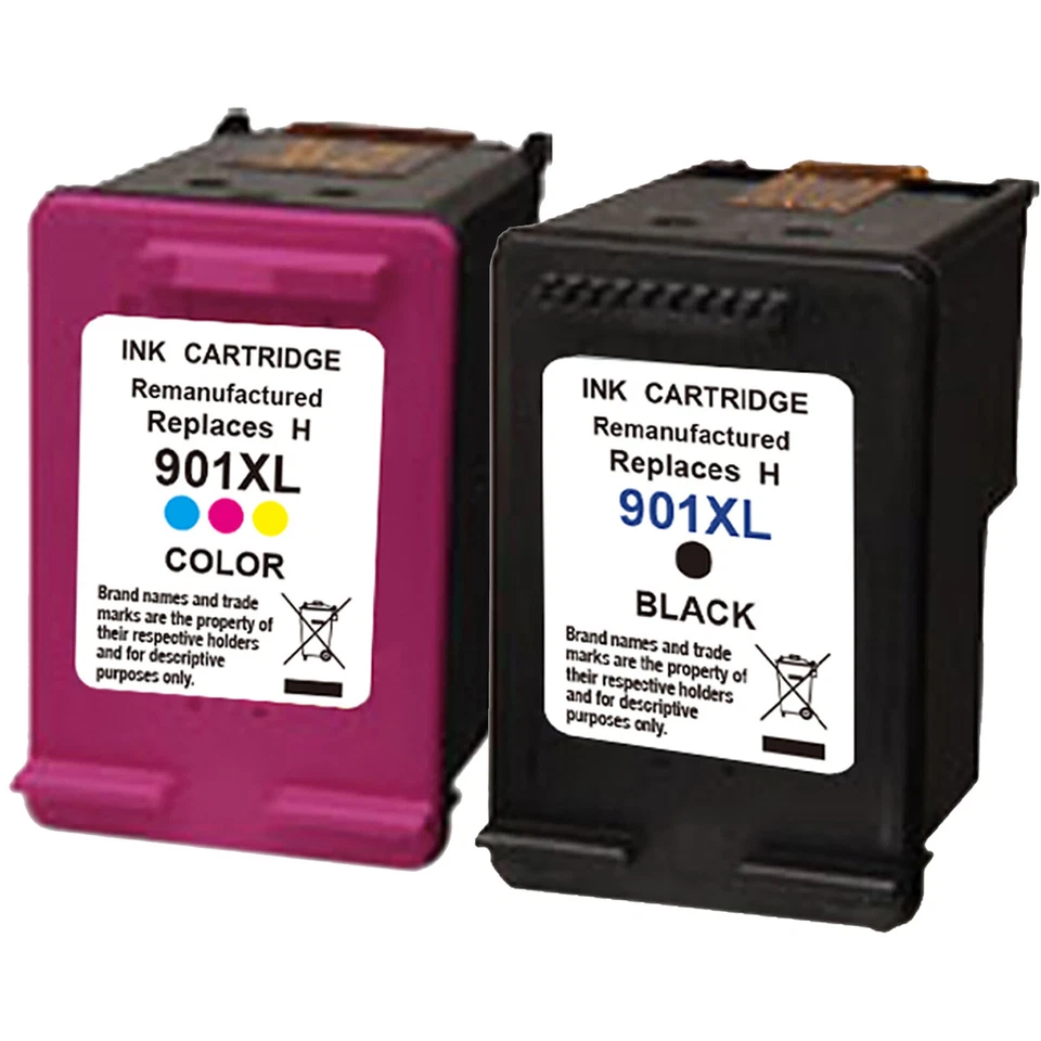 ✅2 CARTUCCE COMPATIBILE CON HP 901 XL NERO+COLORE OFFICEJET 4500 J4580 J4600✅ - Immagine 2 di 4
