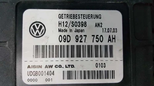 09D927750AH Centralita Cambio Automatico para VOLKSWAGEN TOUAREG (7LA) TD 107348 - Imagen 3 de 3