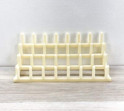 Vintage Mid Century Collins 32 Spool Thread Rack Sewing Organizer Plastic