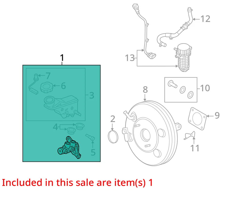 Hyundai Tucson 2019 cilindro maestro de frenos OEM 96 k millas - LKQ382095789 Foto 4 de 4