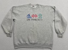 80s san francisco sweatshirt Men’s XL Embroidered Crazy Shirt Made In USA B65