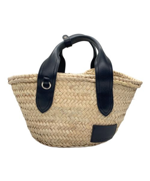J&M DAVIDSON Small Basket Bag Bag Natural × Black LSBK0XX J&M DAVIDSON Small Basket Bag Bag Natural × Black LSBK0XX