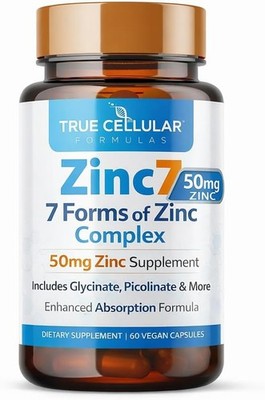 Zinc7: 7-in-1 Zinc Complex 50mg - Maximum Absorption for Immune Defense, Deep