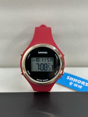 SHORRS Water  Resistant Stainless Steel Back New With Tag Digital Watch 