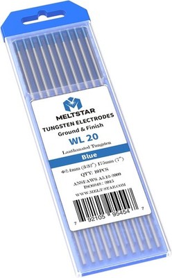 Wolfram Elektrode Blau 2 Lanthanoxid 2.4mm 175mm 10 Stück professionell