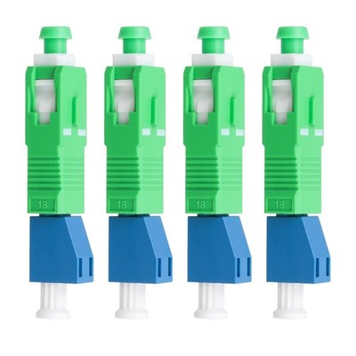 4 PCS SC/APC Male to LC/UPC Female Single Mode Hybrid Optical Fiber Adapter