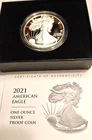 2021-W American Silver Eagle Proof Type-2, OGP & COA, FREE SHIPPING