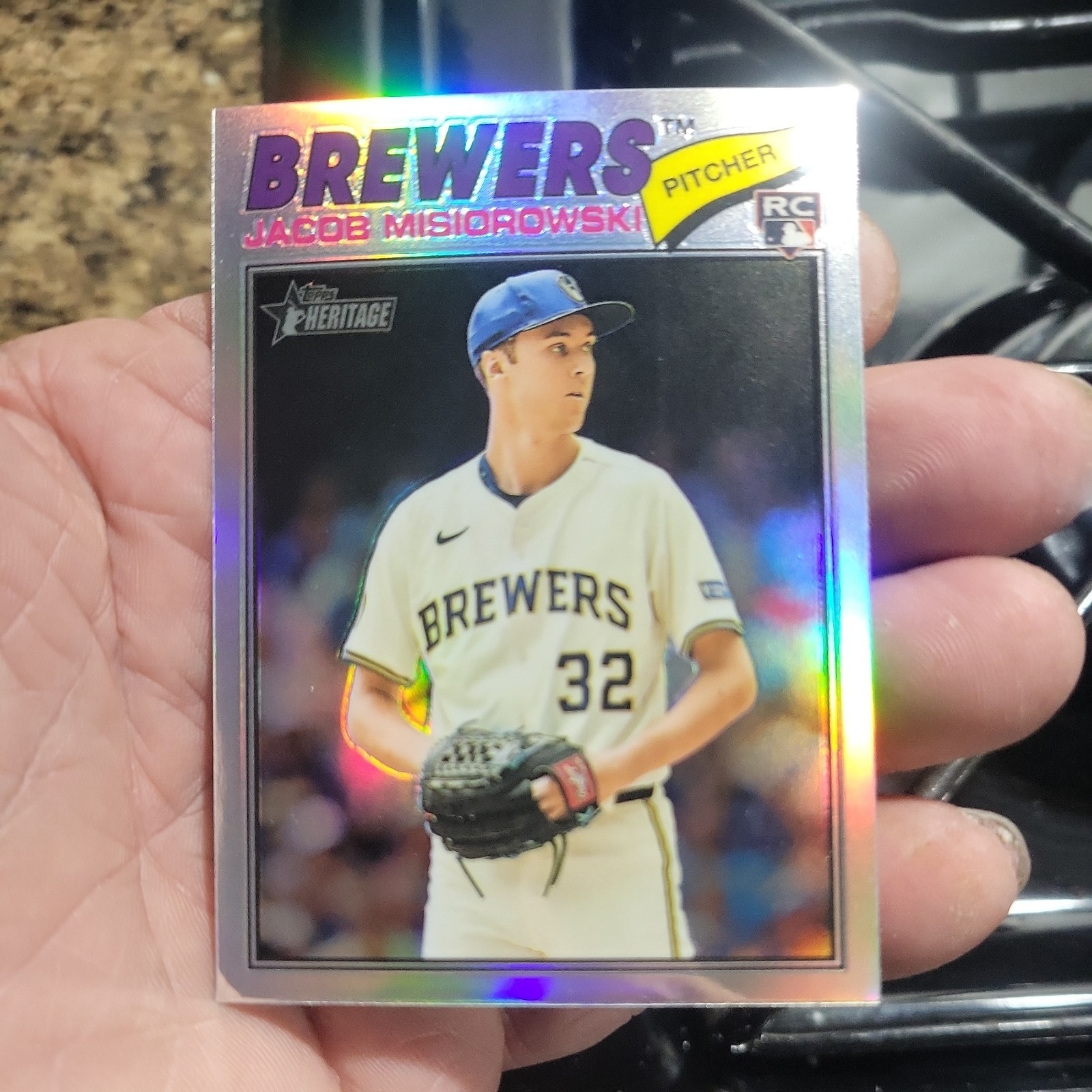 2026 Topps Heritage - RC Jacob Misiorowski Chrome Refractor SP #144  Brewers