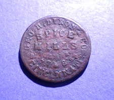 1863 CWT Storecard Dixon Spice Mills Cincinnati, OH  Corroded  PRICE DROP