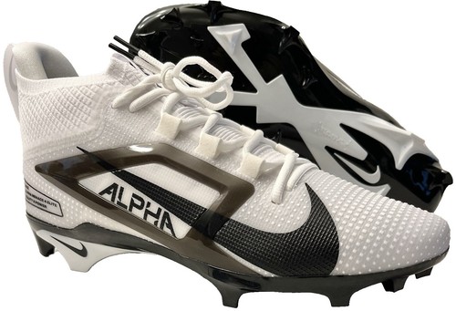 Nike Mens Alpha Menace 4 Pro Molded Football Cleats Size 11 White