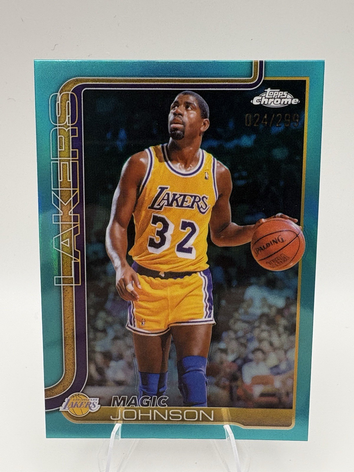 2025-26 Topps Chrome - Magic Johnson #244 Teal Refractor /299