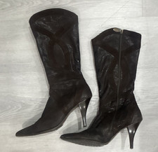 Loriblu Women s Black Suede Mid-Calf Pointed ...