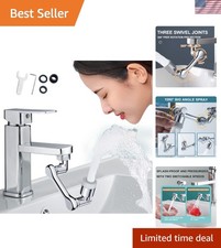 Space-Saving 1080  Rotatable Faucet Attachment - Durable  Efficient Water Flow