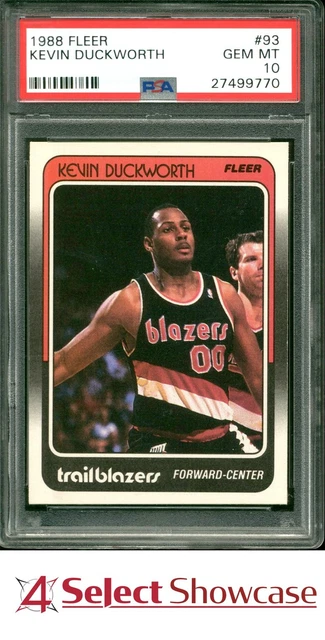 1988 Fleer #93 Kevin Duckworth RC Trail Blazers PSA 10