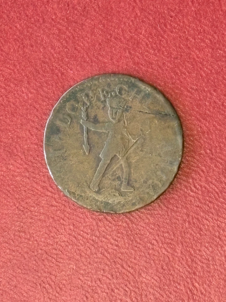 1856 Chihuahua ¼ Real KM#342 – Copper Cuartilla, Archer with Visible Face - Image 3 of 4