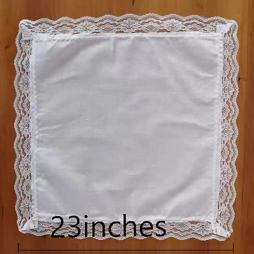 24" Lap Scarf Lap Scarves with Lace Trims Lap Handkerchief Lap Covers Lap Skirts - Picture 3 of 12