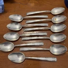10 Gorham Sterling Silver Camellia Spoons - Scrap Or Not - 264g