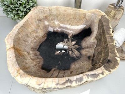 PETRIFIED TABLE TOP Sink, Stone Table Sink, Petrified Wood Sink, Stone Bathroom