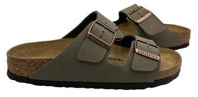 Birkenstock Women's Arizona Double Buckle Sandals Olive Narrow Size:10 112C