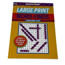 Large Print Word-Finds Puzzle Book Volume 472 Brain Games Easy Read New