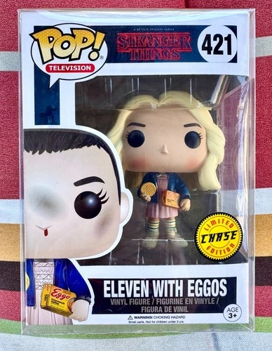 FUNKO POP! television Stranger Things ELEVEN WITH EGGOS 421 CHASE w/protector !!