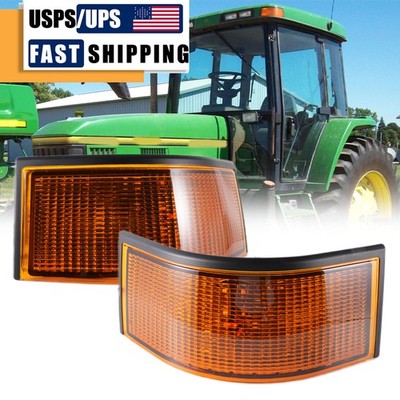 2PCS Amber LED Flood Beam Work Light For John Deere Tractors 8110,8210,8310,8410